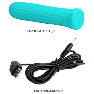 Pretty Love Blanche – Vibrator Bullet, Waterproof, Silicon Premium, 10 cm, Ø 2 cm