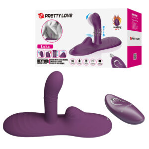 Pretty Love Luka – Vibrator cu Incalzire, Telecomanda, Stimulare Clitoris + Punctul G, Silicon Premium, Ø 3.5 cm