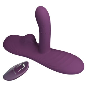 Pretty Love Luka – Vibrator cu Incalzire, Telecomanda, Stimulare Clitoris + Punctul G, Silicon Premium, Ø 3.5 cm