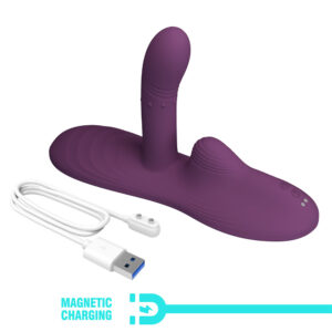Pretty Love Luka – Vibrator cu Incalzire, Telecomanda, Stimulare Clitoris + Punctul G, Silicon Premium, Ø 3.5 cm