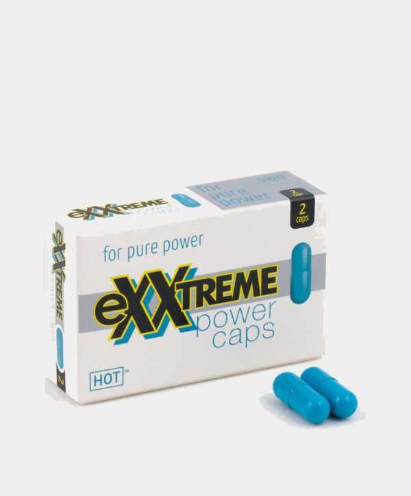 HOT eXXtreme Power Caps – Capsule potenta barbati, supliment cu guarana si vitamine - 2 buc