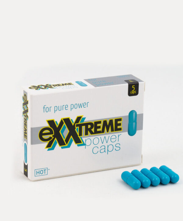 HOT eXXtreme Power Caps – Capsule potenta barbati, supliment cu guarana si vitamine - 5 buc