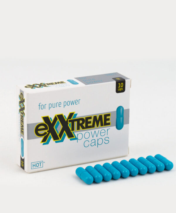 HOT eXXtreme Power Caps – Capsule potenta barbati, supliment cu guarana si vitamine - 10 buc
