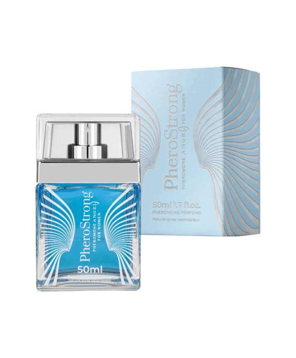PheroStrong Angel – Parfum cu feromoni pentru femei, cu note de bergamota, migdale si cafea - 50 ml
