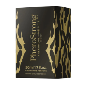 PheroStrong Devil – Parfum cu feromoni pentru barbati, cu note de cacao, piper negru si lemn de cedru - 50 ml
