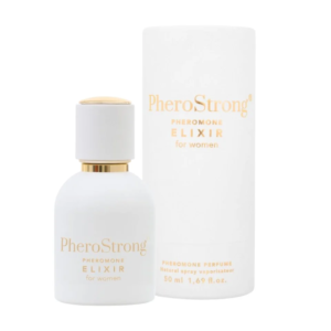PheroStrong Elixir – Parfum cu feromoni pentru femei, cu note de mosc alb, ambra, vanilie de Madagascar - 50 ml