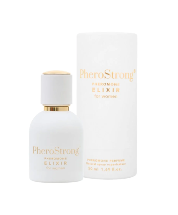 PheroStrong Elixir – Parfum cu feromoni pentru femei, cu note de mosc alb, ambra, vanilie de Madagascar - 50 ml