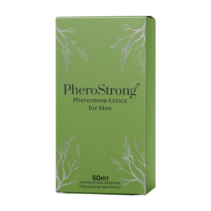 PheroStrong Entice – Parfum cu feromoni pentru barbati, cu note de patchouli, floare de portocal și bergamota - 50 ml