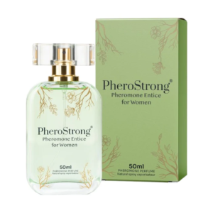 PheroStrong Entice – Parfum cu feromoni pentru femei, cu note de ambra, lotus alb si lemn de tec - 50 ml