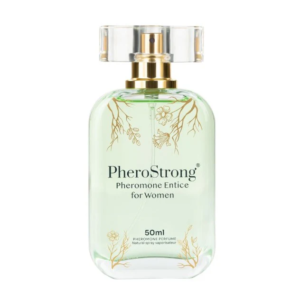 PheroStrong Entice – Parfum cu feromoni pentru femei, cu note de ambra, lotus alb si lemn de tec - 50 ml