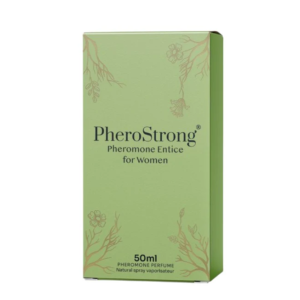 PheroStrong Entice – Parfum cu feromoni pentru femei, cu note de ambra, lotus alb si lemn de tec - 50 ml