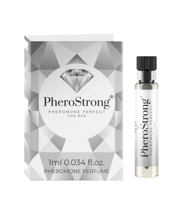 PheroStrong Perfect – Mostra Parfum cu feromoni pentru barbati, cu note de vanilie, castan și ambra - 1 ml