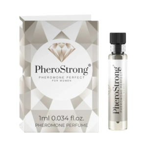 PheroStrong Perfect – Mostra Parfum cu feromoni pentru femei, cu note de litchi, ambra si trandafir - 1 ml