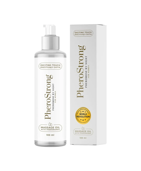 PheroStrong By Night – Ulei de masaj erotic cu feromoni, pentru femei - 100 ml