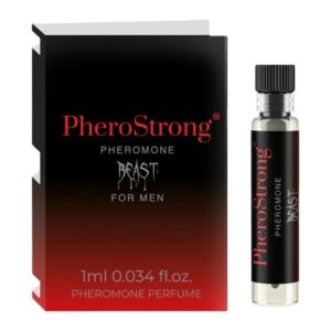 PheroStrong Beast – Mostra Parfum cu feromoni pentru BARBATI, cu note de lamaie, piper picant si lemn de santal - 1 ml