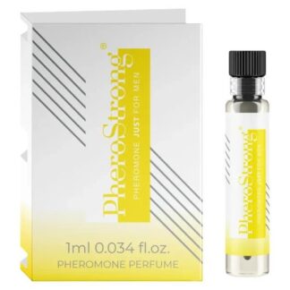 PheroStrong Just – Mostra Parfum cu feromoni pentru barbati, cu note de rozmarin si mosc alb - 1 ml