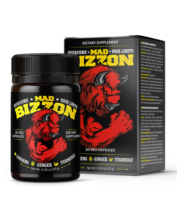 Mad Bizzon – Capsule pentru erectie puternica, crestere libido - 20 buc