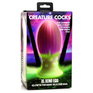 Creature Cocks XL Xeno Egg – Dildo Gros, Fantasy, Alien, Glow in The Dark, Silicon, 18 cm