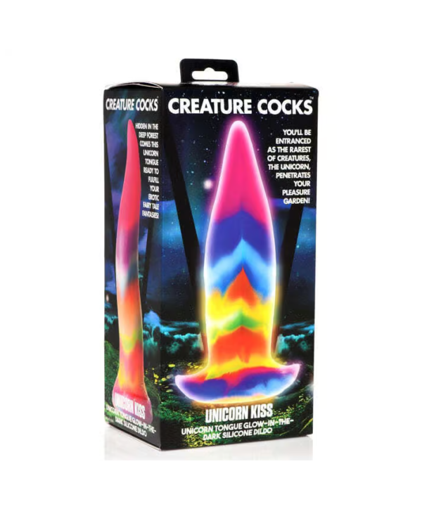 Creature Cocks Unicorn Kiss – Huge Dildo, Glow in The Dark, Silicon Premium, 21 cm