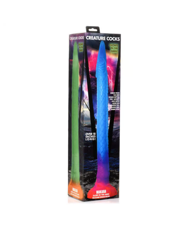 Creature Cocks Makara – Huge Dildo Snake, Glow in The Dark, Silicon Premium, 46 cm