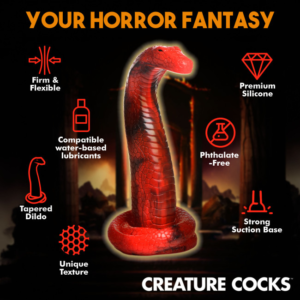 Creature Cocks King Cobra – Huge Dildo, Snake Monster, Silicon, 21 cm