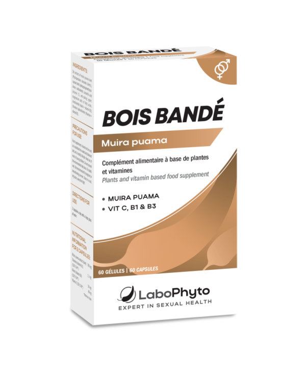 Bois Bandé Labophyto – Capsule supliment crestere libido scazut, afrodisiac, unisex, cu Muira Puama, Ginseng, Guarana, vit. C - 60 buc