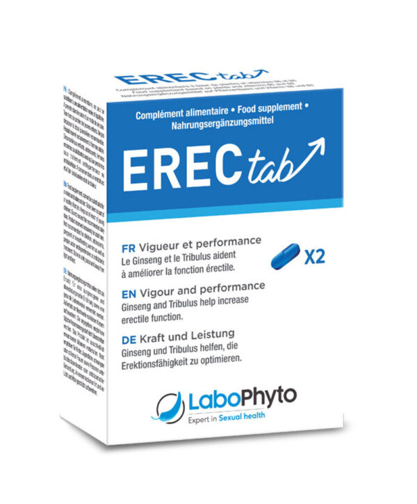 Erectab Labophyto – Capsule erecție puternica, cu Ashwagandha și Tribulus, suplimente potență și virilitate - 2 buc