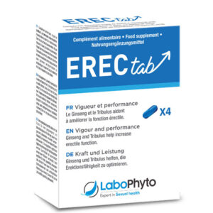Erectab Labophyto – Capsule erecție puternica, cu Ashwagandha și Tribulus, suplimente potență și virilitate - 4 buc