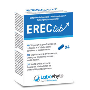 Erectab Labophyto – Capsule erecție puternica, cu Ashwagandha și Tribulus, suplimente potență și virilitate - 4 buc