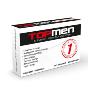 TopMen Plus – Capsule erectie puternica si crestere potenta, cu L-Arginina, Maca, Guarana - 10 buc