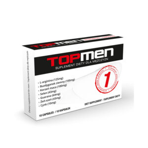TopMen Plus – Capsule erectie puternica si crestere potenta, cu L-Arginina, Maca, Guarana - 10 buc