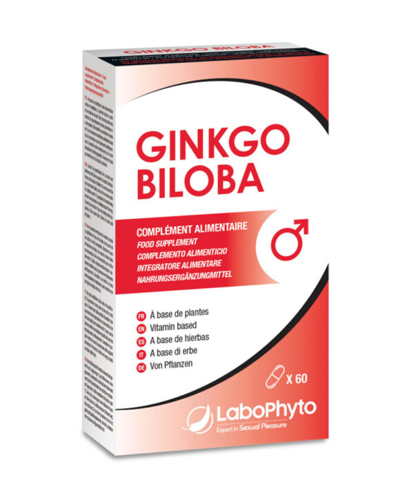 Ginkgo Biloba Labophyto – Capsule îmbunătățirea circulației sângelui, erecție puternică - 60 buc