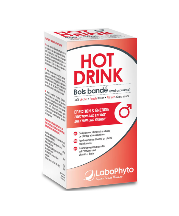 HOT DRINK Men Labophyto – Erectie si Creștere libido scăzut barbati, cu Muira Puama, Ginseng, Guarana, vit. C - 250 ml