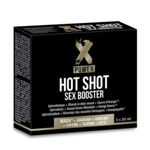 Hot Shot Sex Booster XPower – Bautura afrodisiaca crestere libido, cu Maca, Guarana, L-Carnitine, L-Arginine, unisex - 3 x 20 ml