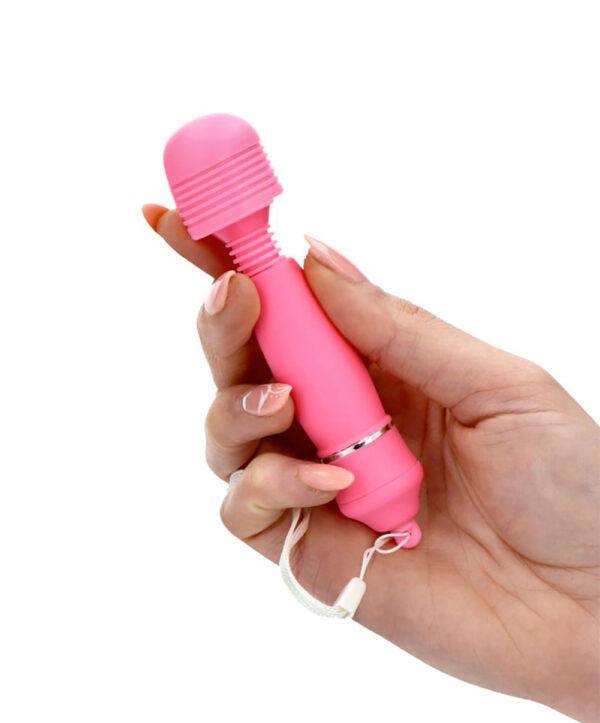 Candy Pie – Mini Vibrator Clitoris Waterproof, ABS Premium, roz, 15 cm, Ø 3.5 cm