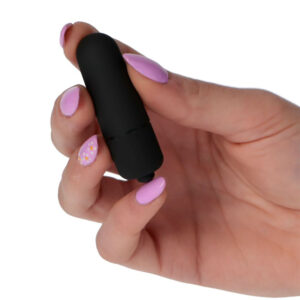 Mini Bullet – Mini Vibrator Clitoris Waterproof, ABS Premium, negru, 5.5 cm, Ø 1.8 cm