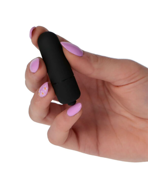 Mini Bullet – Mini Vibrator Clitoris Waterproof, ABS Premium, negru, 5.5 cm, Ø 1.8 cm