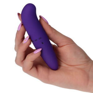 Pink G Spot – Mini Vibrator Clitoris Waterproof, ABS Premium, functie dubla, mov, 11.5 cm, Ø 2.5 cm