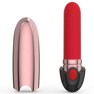 Future – Mini Vibrator Stimulator Clitoris, ABS Premium si silicon, forma de ruj, 10 cm, Ø 2 cm
