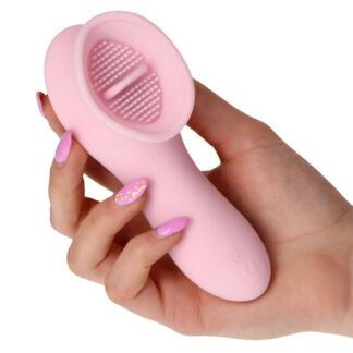 Oral Obsession – Mini Vibrator Stimulator Clitoris, Silicon, functie dubla, 14 cm, Ø 6.5 cm