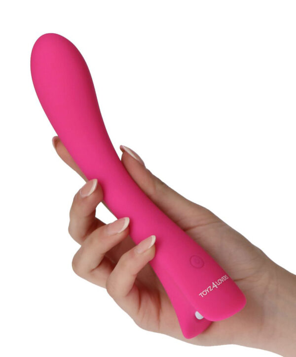 Roundish Plot – Vibrator Punctul G Waterproof, Silicon Premium, roz, 20 cm, Ø 3.5 cm