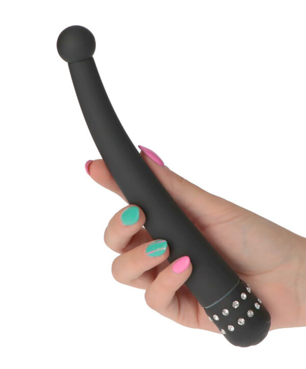 Bulb of Diamond – Vibrator Punctul G Waterproof, ABS Premium, negru, 21.7 cm, Ø 2.8 cm