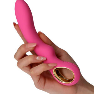 Wave Small – Vibrator Punctul G Waterproof, Silicon Premium, roz, 18.5 cm, Ø 3.2 cm