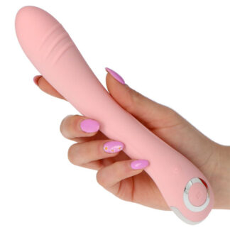 Best Mate – Vibrator Punctul G Waterproof, Silicon Premium, roz, 22 cm, Ø 4.5 cm