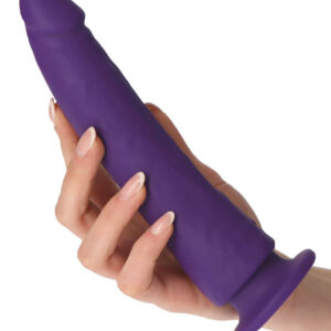 Bendy Rod - Dildo realistic din silicon, cu ventuza, mov, 18 cm
