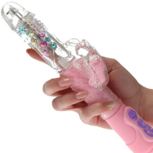Pink Lady – Vibrator Rabbit Waterproof, Silicon Premium, 28.5 cm, Ø 3.2 cm