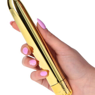 Mirror Gold – Vibrator Clasic Waterproof, ABS Premium, 18 cm, Ø 2.5 cm