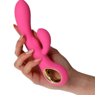 G Double Touch – Vibrator Rabbit Waterproof, Silicon Premium, 18,8 cm, Ø 3,2 cm