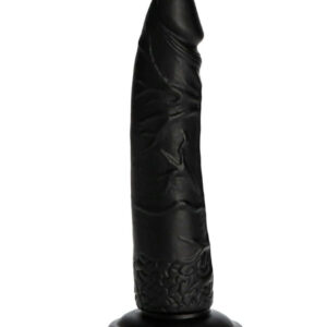 Clemente- Dildo realistic cu ventuza, negru, 21 cm