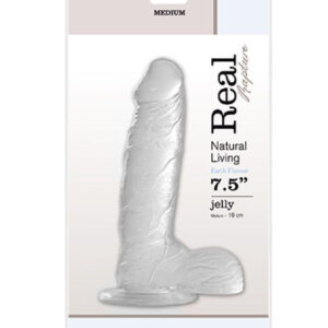 Clear Flavour - Dildo realistic cu ventuza, transparent, 19 cm